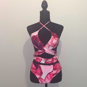 Abstract Print Swimsuit